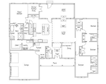 Modern Farmhouse Custom Architectural Drafting Service -Floor Plans and Elevation example, custom house plans drawn