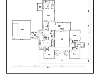 Farmhouse Custom Architectural Drafting Service -Floor Plans and Elevation example, custom house plans drawn