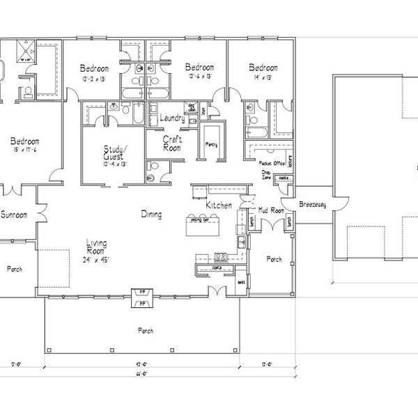 Barndominium Custom Architectural Drafting Service -Floor Plans and Elevation example, custom house plans drawn