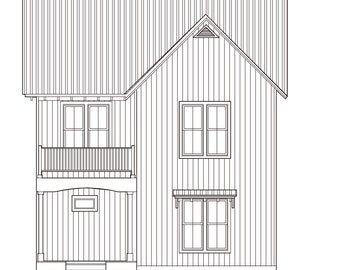 Garage/ In-law Apartment Custom Architectural Drafting Service -Example Floor Plans and Elevations, custom house plans drawn