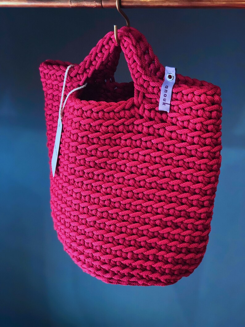 Tote Bag Scandinavian Style Crochet Tote Bag Handmade Bag | Etsy