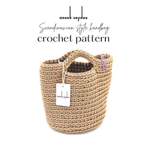 Crochet Pattern, Easy Beginner Friendly PDF Crochet Handbag Pattern, Crocheted Tote Bag, PDF Pattern, DIY Crochet Tote Bag, Beach Bag, Purse