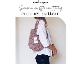 Crochet Pattern, Easy Beginner Friendly PDF Crochet Handbag Pattern, Crocheted Tote Bag, PDF Pattern, DIY Crochet Tote Bag, Beach Bag, Purse