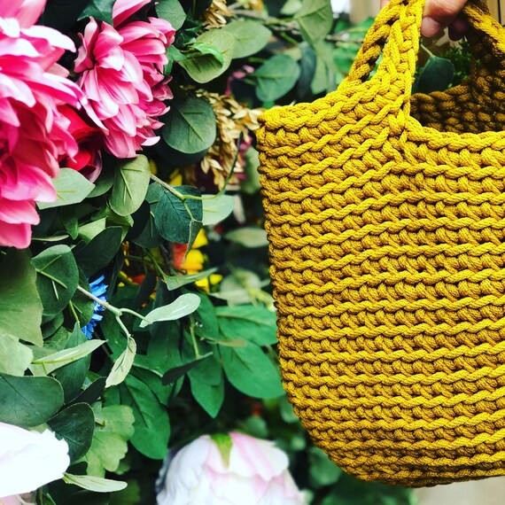 scandinavian style crochet bag