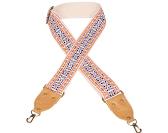 Blue & Tan X Vintage Ribbon Camera Strap