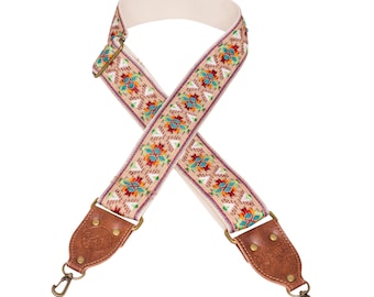 Tan & Brown Southwest Vintage Ribbon Camera Strap