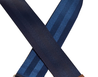 Navy Seat Belt Guitar Strap