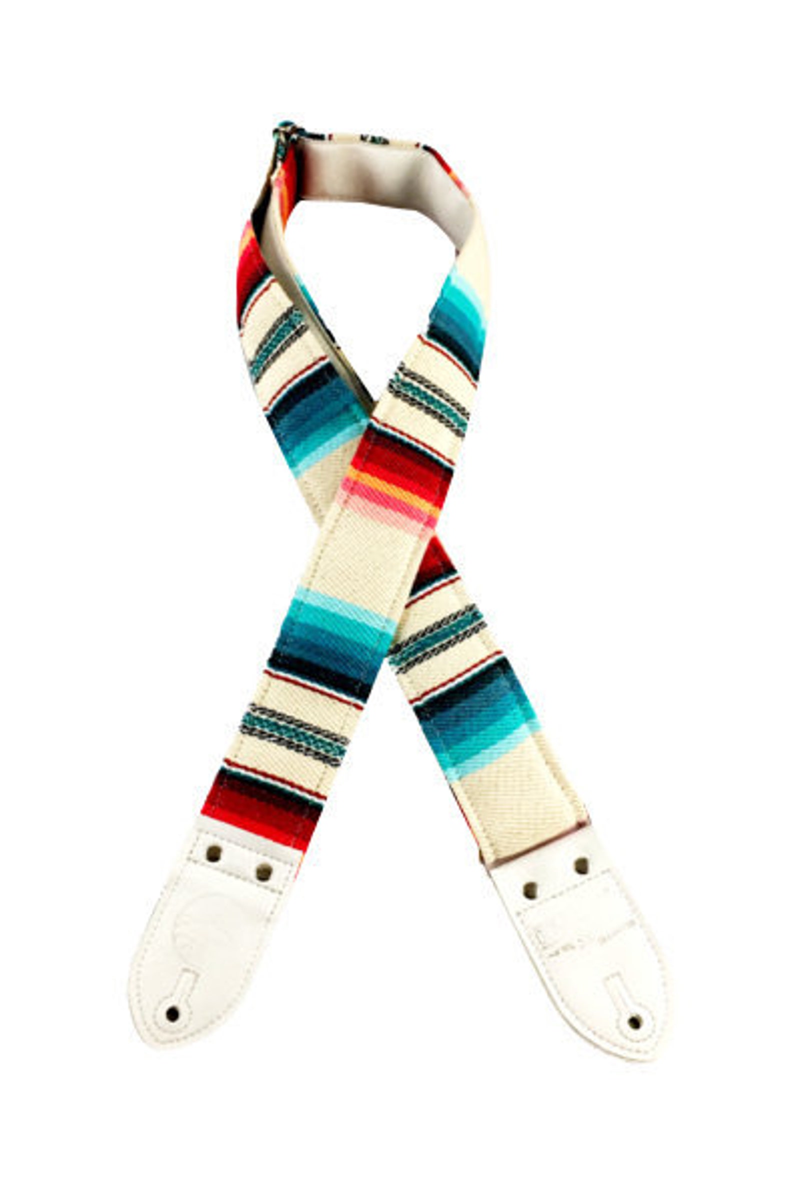 Cream & Blue Saddle Blanket Guitar Strap Etsy