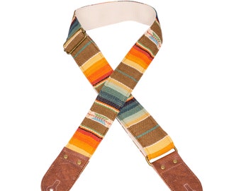 Southwest Multi Color Saddle Blanket Guitar Strap