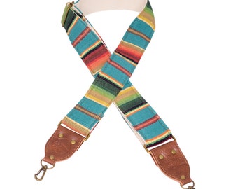 Turquoise & Brown Saddle Blanket Camera Strap