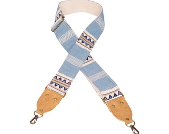 Blue & Tan Saddle Blanket   Camera Strap