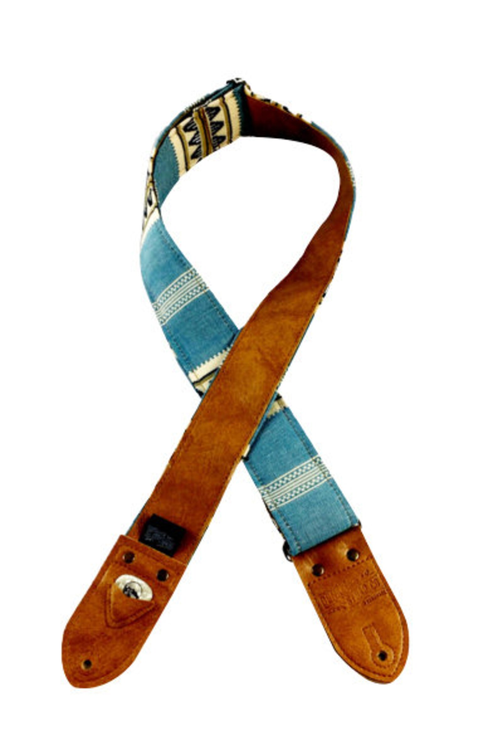 Blue & Tan Saddle Blanket Guitar Strap Etsy