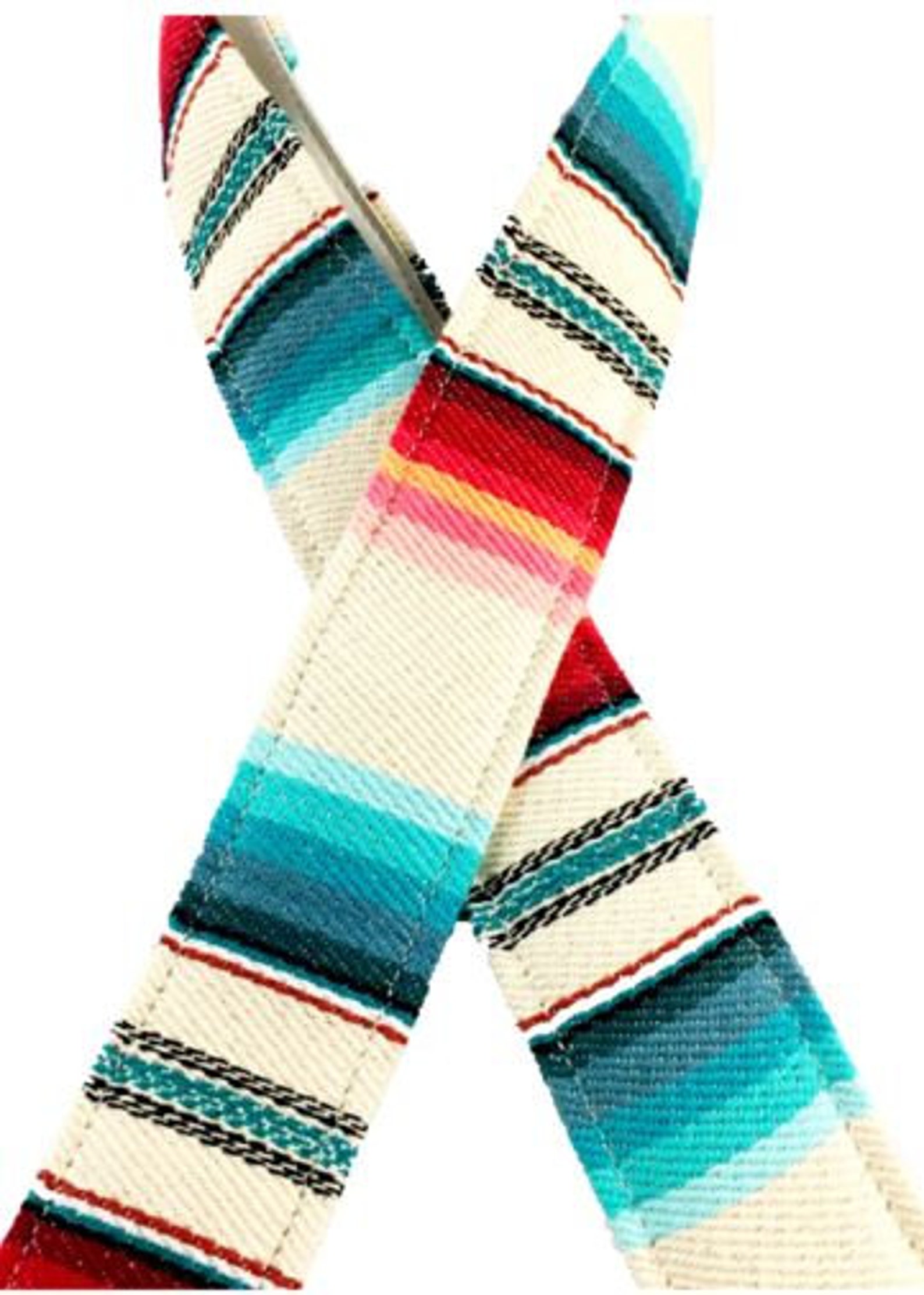 Cream & Blue Saddle Blanket Guitar Strap Etsy