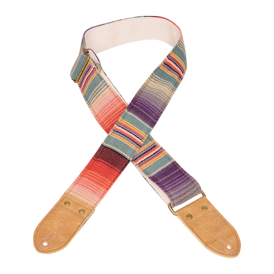 Green & Tan Saddle Blanket Guitar Strap Etsy