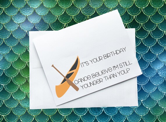 Es ist dein Geburtstag... Kanu Glaube ich bin noch jünger als Etsy.de