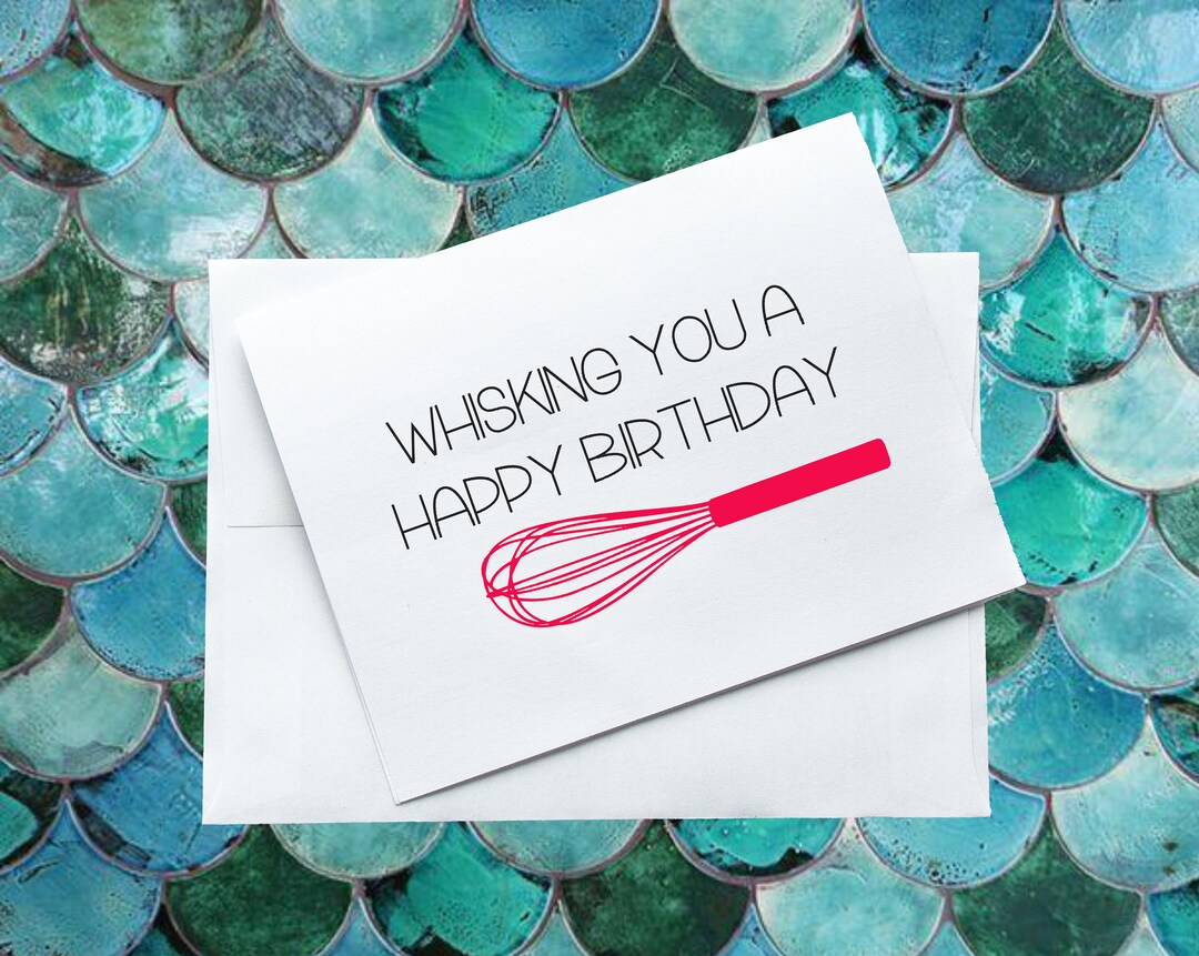 Biglietto Di Compleanno Pinch Of Nom Con Ricetta Interna - 'Whisking You A Happy Birthday', Per Amanti Del Cibo