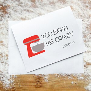 You Bake Me Crazy, Greeting Card