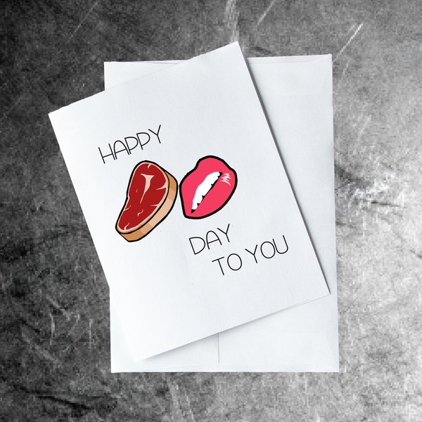 Steak Birthday Card - Etsy