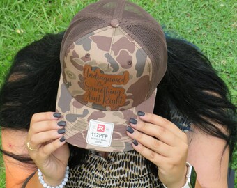 Gorra de camionero Richardson 112 personalizada / Parche de cuero sintético grabado, gorra estilo "papá" con logotipo de empresa