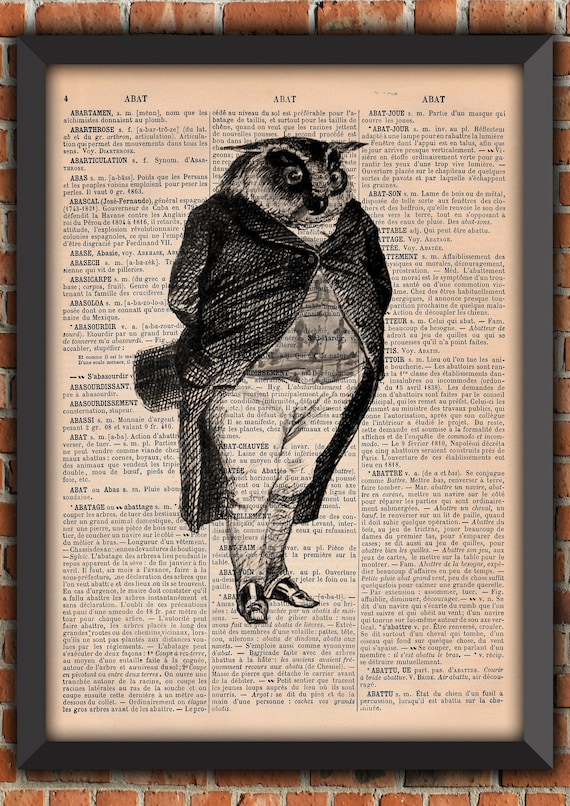 Victorian Owl Forest Night Halloween Dark Art Print Home Decor Writing Gift  Poster Original Dictionary Vintage Book Page Print [A01]