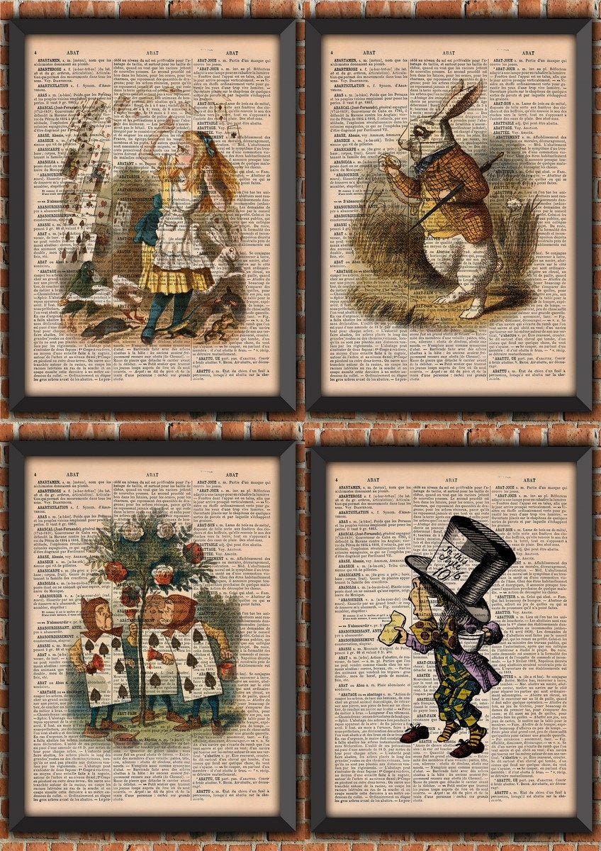 Pack Alice in Wonderland Art Print Home Decor Gift Literature - Etsy
