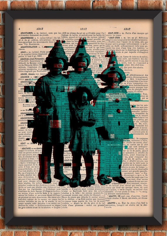 Children Ghosts Haunted Dark Gothic Scary Ghost Punk Halloween Vintage Art Print Home Decor Gift Poster Original Dictionary Page Print