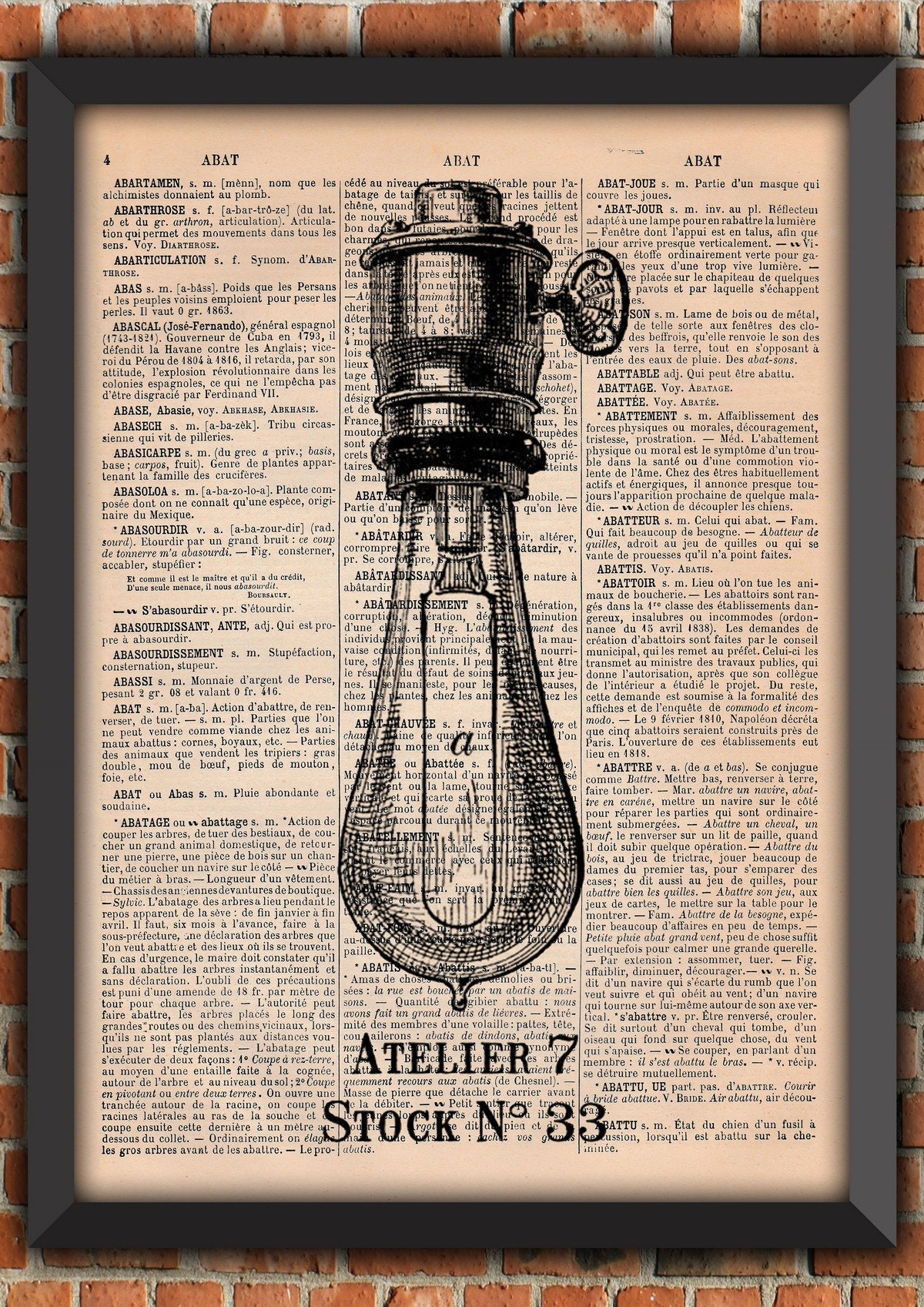 Ampoule Industriel Steampunk Filament Edison Art Print Décoration Murale Cadeau Poster Original Vint