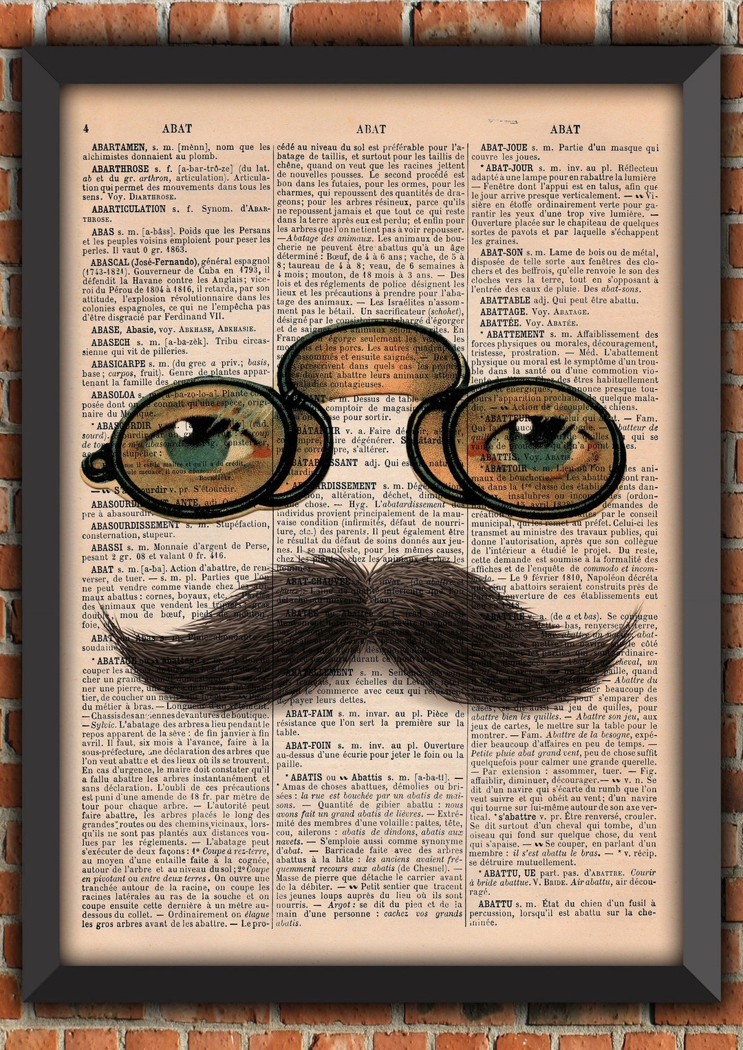 Eyes Dr TJ Eckleburg Gatsby Mustache Glasses Art Print Home Decor
