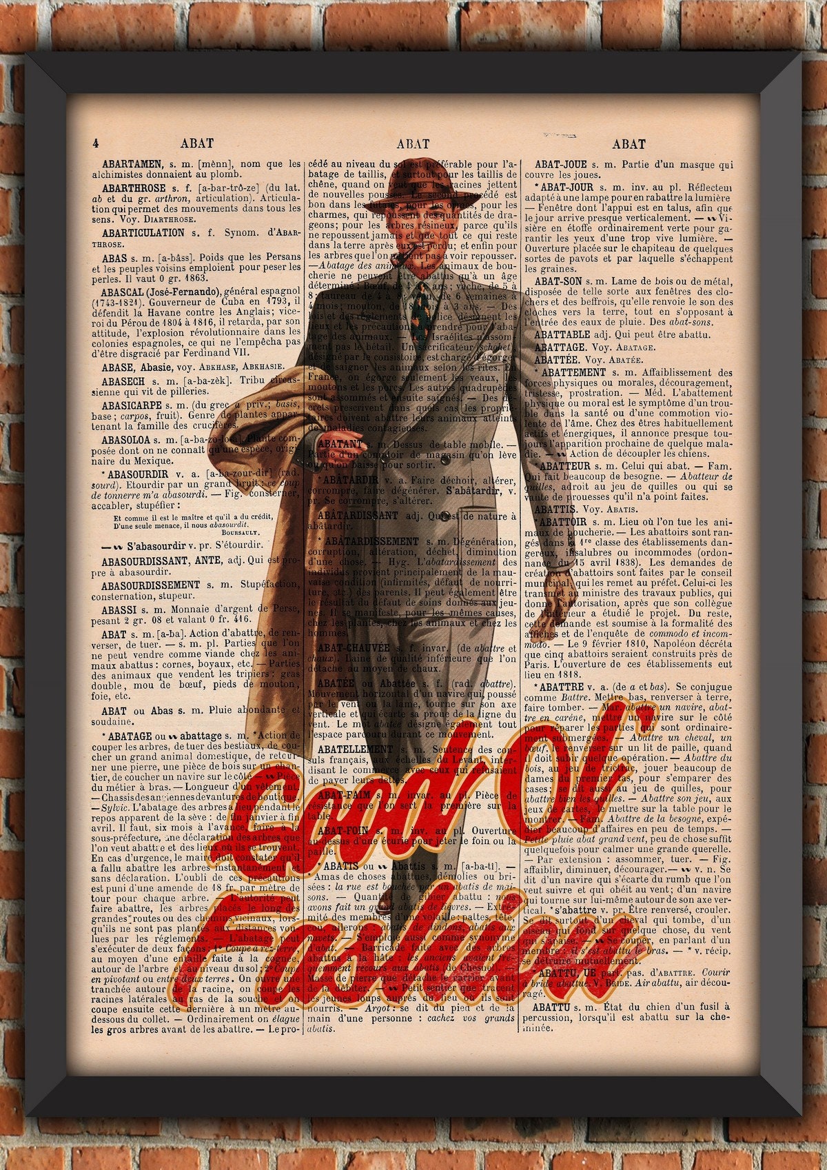 Homme Gentleman Costume Mode 40's Industriel Retro Vintage Art Print Décoration Murale Cadeau Poster