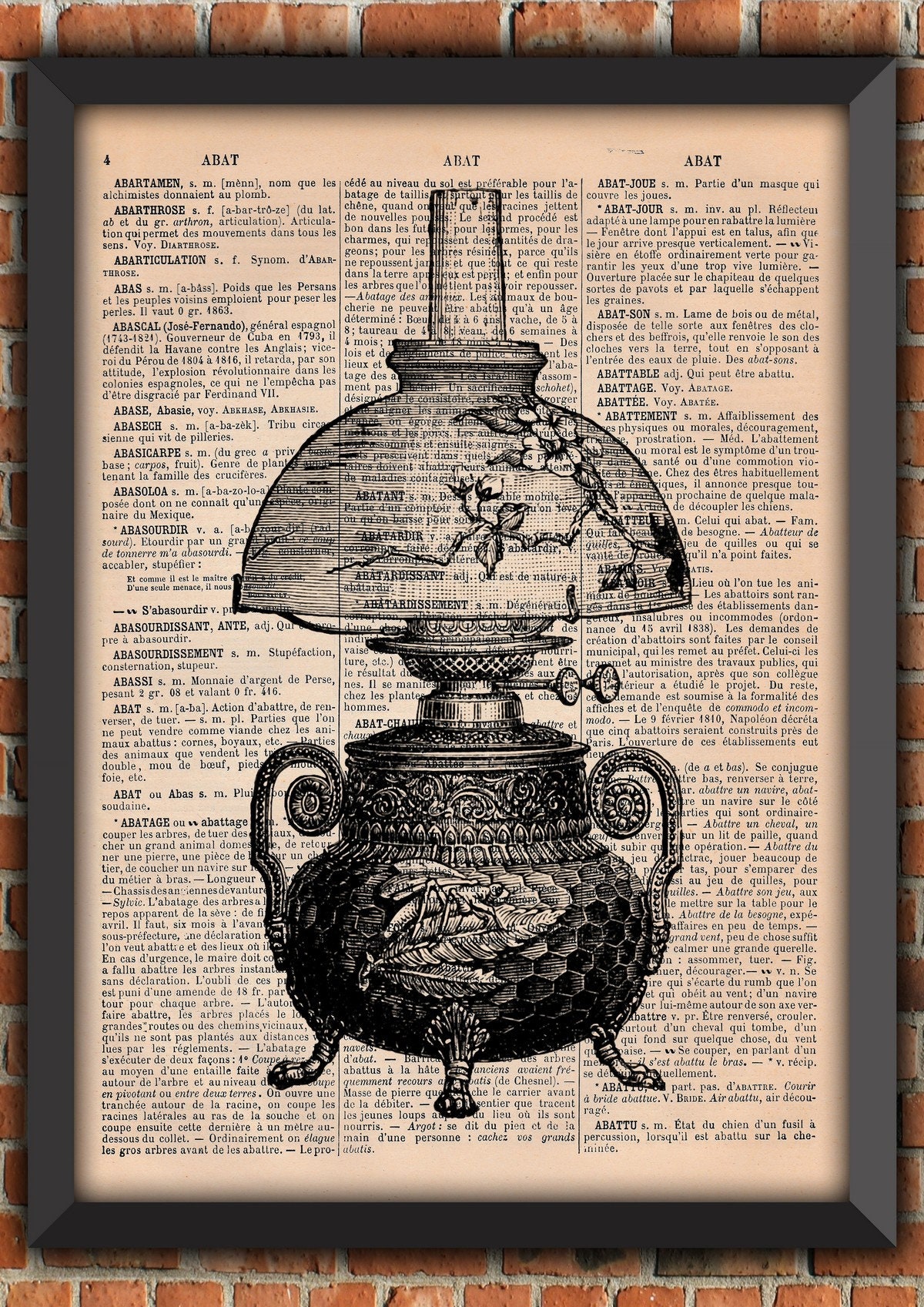 Ampoule Industriel Steampunk Filament Edison Art Print Décoration Murale Cadeau Poster Original Vint