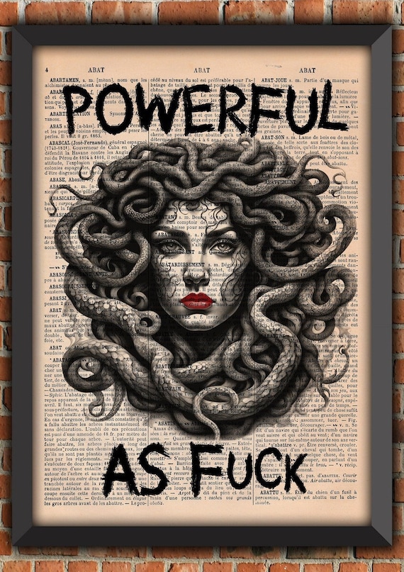 Feminist poster, Medusa, patriarchy poster, Wall Decoration, Original Poster, dictionary poster