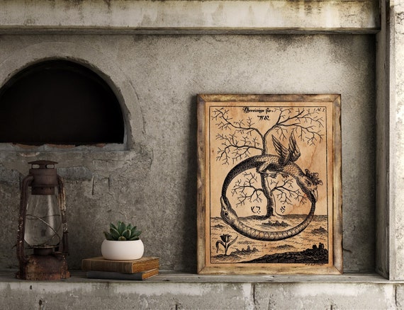 Cabinet of Curiosities , philosopher stone, alchemy poster,