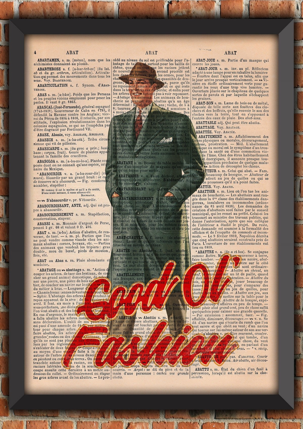 Homme Gentleman Costume Mode 40's Industriel Retro Vintage Art Print Décoration Murale Cadeau Poster