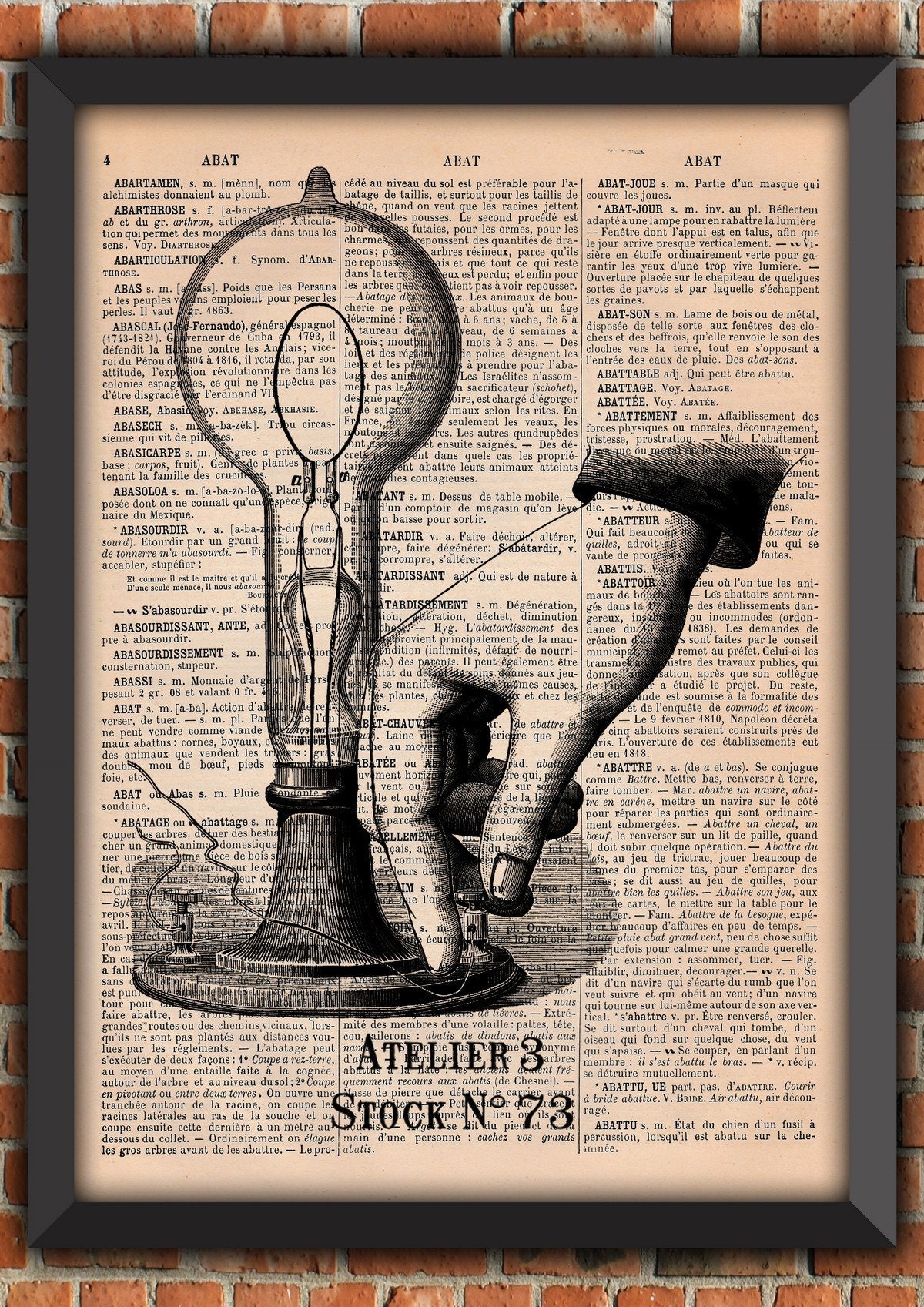 Ampoule Industriel Steampunk Filament Edison Art Print Décoration Murale Cadeau Poster Original Vint