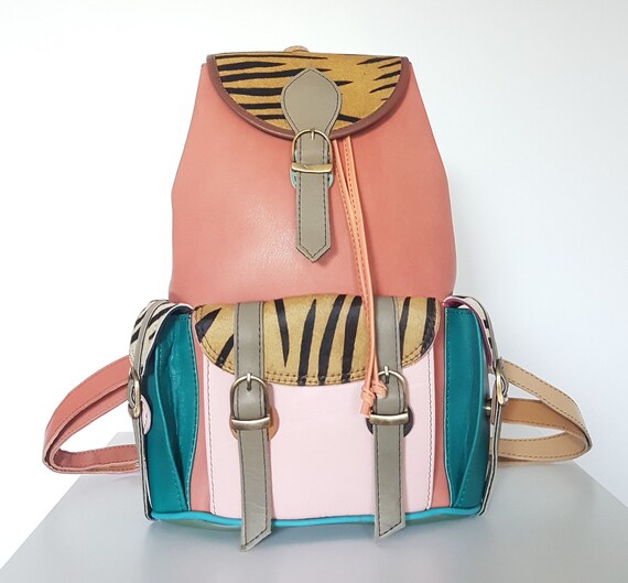 leather native retro rucksack