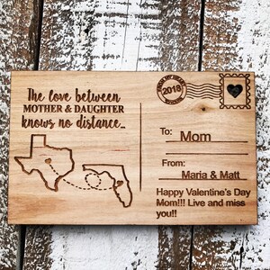 Mutter / Tochter Holz Postkarte Magnet, Mutter-Tochter-Bff-Postkarte-Magnet