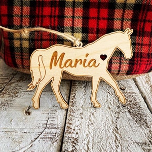 Personalized Horse  themed Ornament, Wood Horse ornament, Christmas ornament, Personalized Ornament, Christmas decor, horse themed