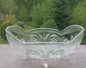 Antique french table glass planter