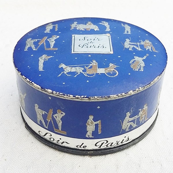 Boîte à poudre Années 1950 Soir de Paris