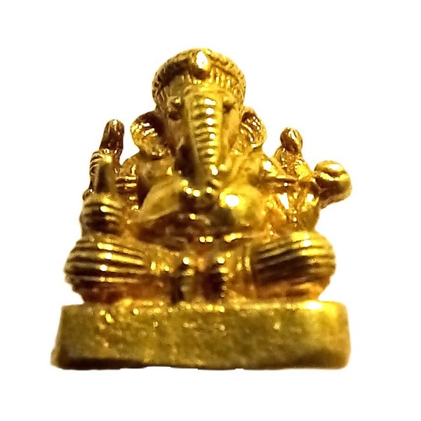 Miniature Ganesh en laiton massif - Protection