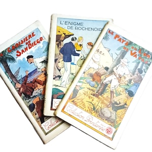 3 anciens petits livres français pour enfant / Collection Printemps Années 1930
