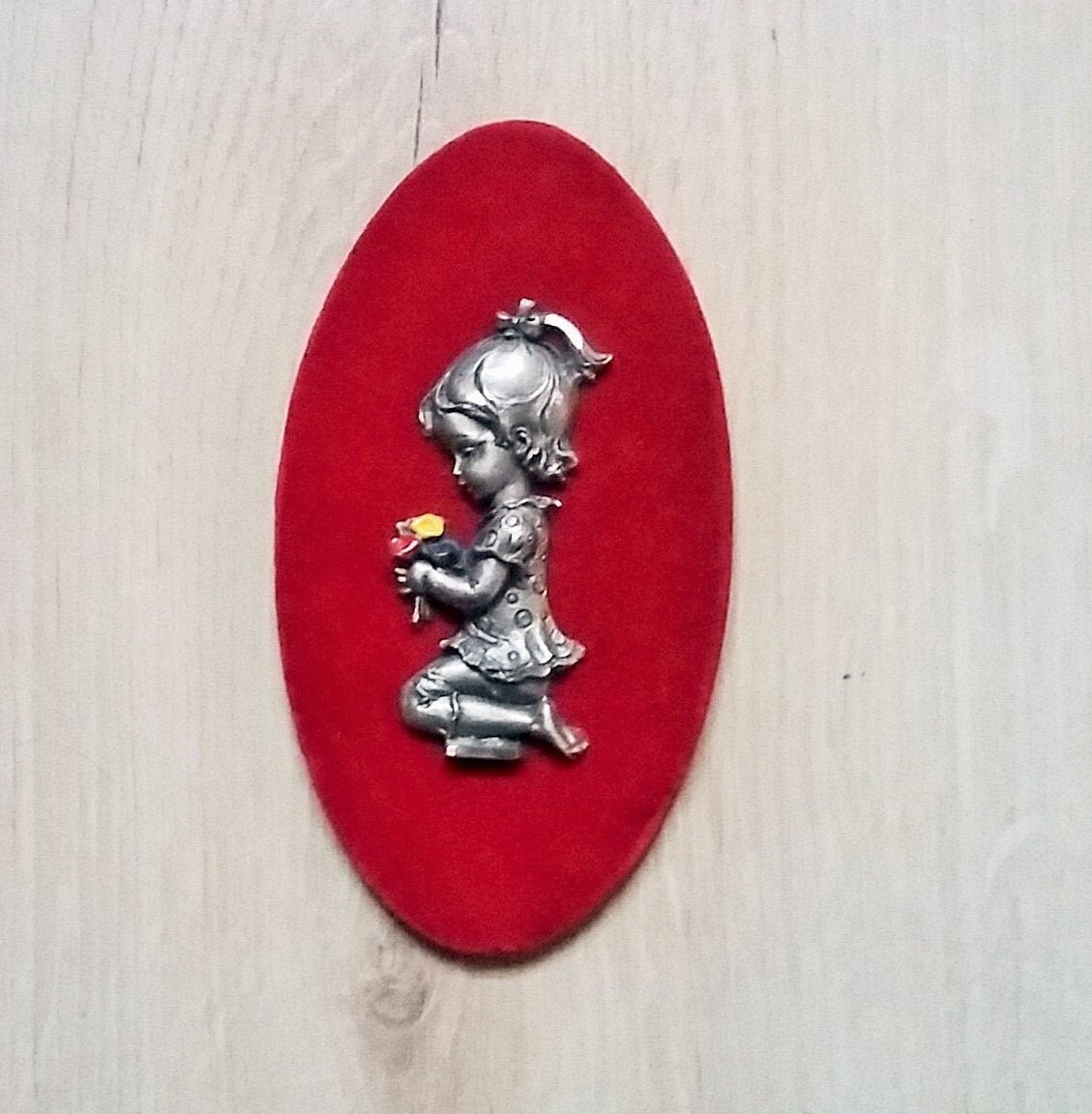 Tableau Ovale Enfant - Etain