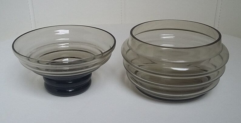 Art Deco Style Czechoslovakia smoked glass box