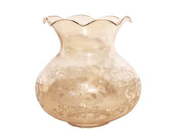 Vintage glass globe for light fixture / Lampshade