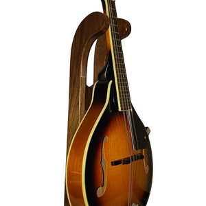 Tall Mandolin Stand. Beautiful and Classy. Perfect compliment to your Mandolin. Free Shipping in the USA. Solid Wood. A great gift. On sale. image 2