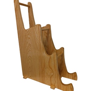 Guitar Stand 3 Tier, Three Styles, The Original. Solid hardwoods,not plywood. Handmade in the USA. Furniture for your Guitar Guitar Stands. image 4