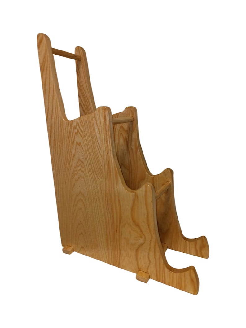 Guitar Stand 3 Tier, Three Styles, The Original. Solid hardwoods,not plywood. Handmade in the USA. Furniture for your Guitar Guitar Stands. image 4