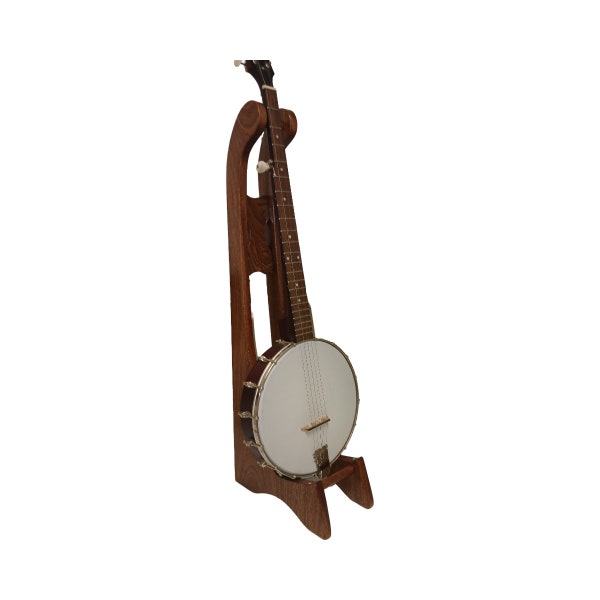 Tall Banjo Stand. Beautiful and Classy. A perfect compliment to your banjo. Free Shipping contiguous USA. Solid Wood. A great gift. On sale.