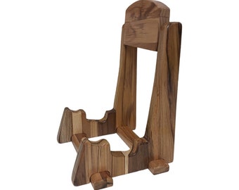 Teak Instrument Stands, Wild grain, Available as Single Acoustic, Single Electric, Ukulele, Banjo, Mandolin, Series2 Ac.,Series2 Duo