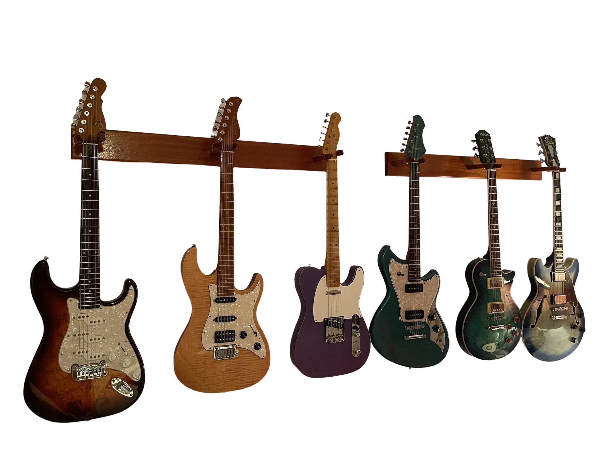 Wall Mount Guitar Holders for Acoustics Electrics and Banjo